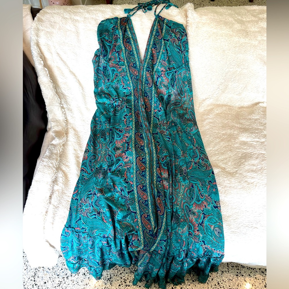 MAXI SILK STYLE DRESS